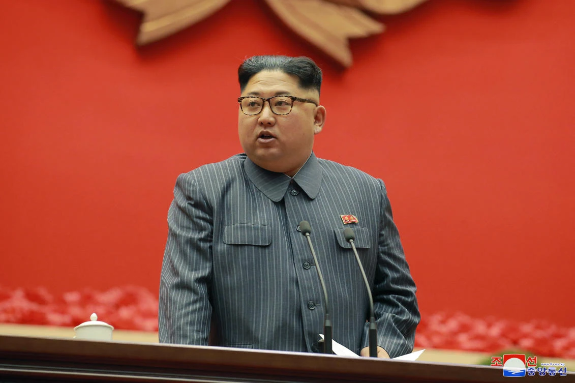 Above, North Korean leader Kim Jong Un speaks during the conference of cell chairpersons of the ruling party in Pyongyang. (Korean Central News Agency/Korea News Service via AP)