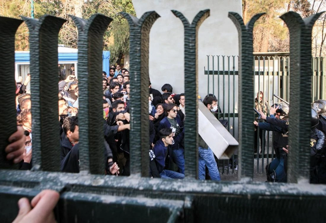 The protests began in second city Mashhad on Thursday over high living costs, but quickly spread throughout the country and against the Islamic system as a whole, with slogans such as “Death to the dictator.” (Photo courtesy: social media)