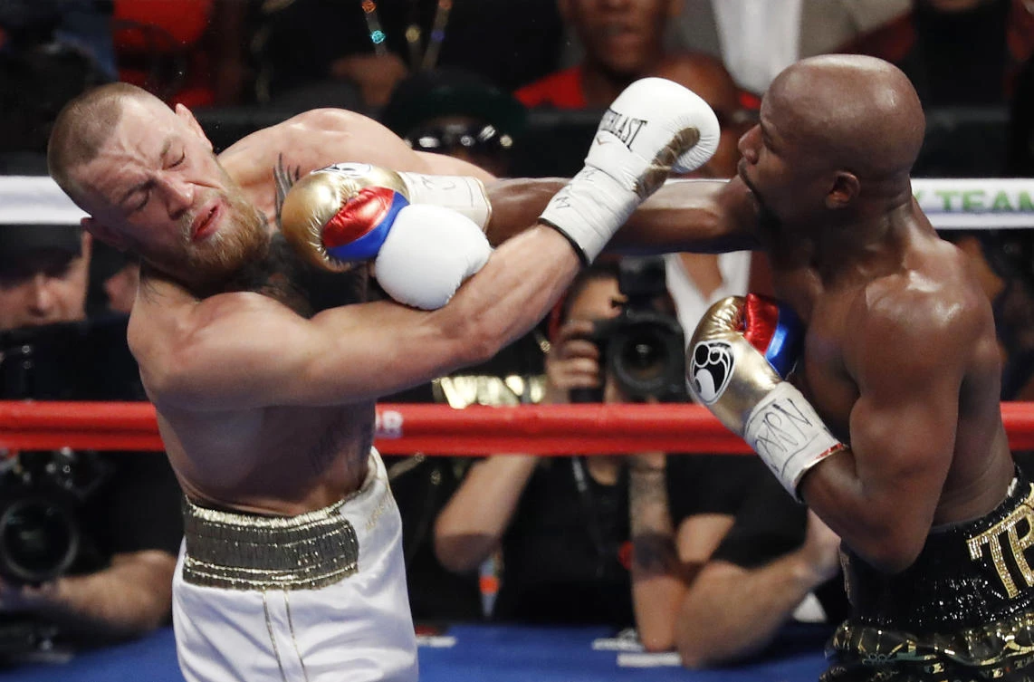 Floyd Mayweather and Conor McGregor took part in the most headline-grabbing and money-spinning fight of the year. (AP)