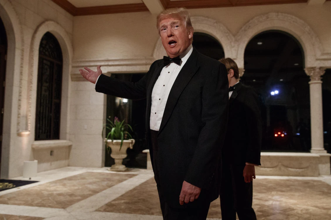 Trump welcomes new year with a lavish party at private club