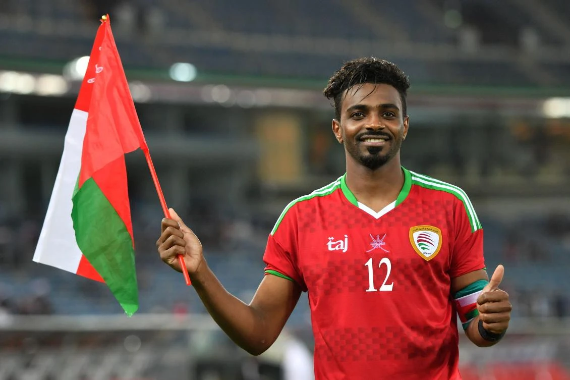 Oman's Ahmed Mubarak was named man of the match in his side's semifinal victory over Bahrain in the Gulf Cup. (AFP)