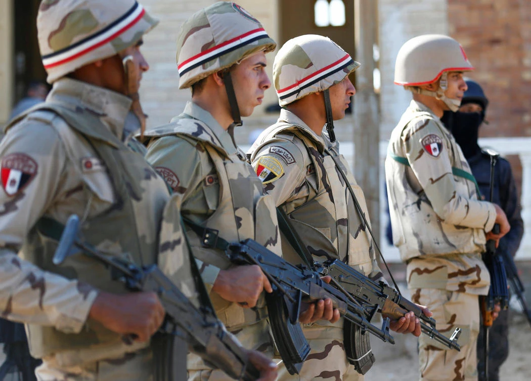 Military forces are seen in North Sinai, Egypt. (Reuters)