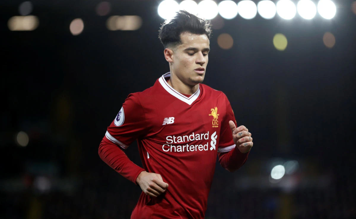 In this file photo, Liverpool’s Philippe Coutinho looks dejected during a match between Liverpool and Leicester City in Anfield, Liverpool, Britain on Dec. 30, 2017. (Action Images via Reuters)