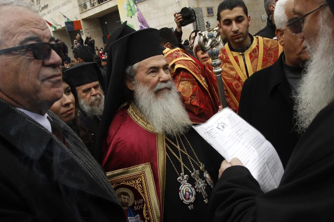 Orthodox Palestinians protest Patriarch’s Christmas celebrations