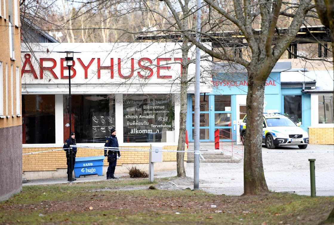 One dead, one hurt in blast outside Stockholm area metro