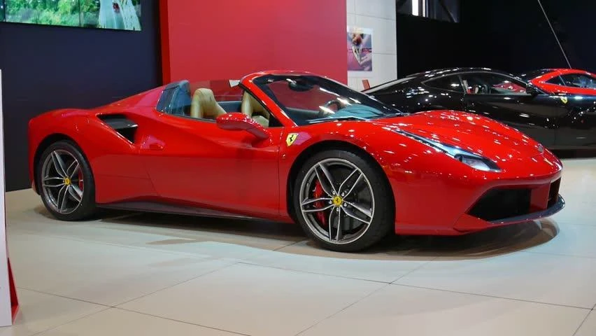 The driver of a Ferrari Spider crashed his $270,000 supercar into a garden, claiming the accelerator pedal became stuck. (Shutterstock)