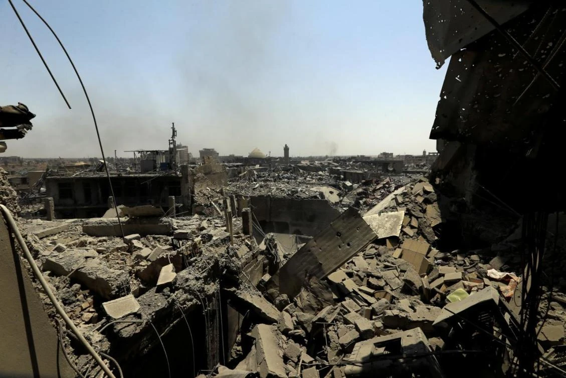 Destroyed buildings from clashes are seen in the Old City of Mosul, Iraq July 10, 2017. (REUTERS)