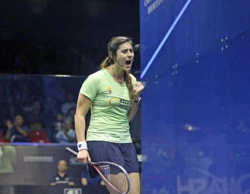 Egyptian world No.1 Nour El-Sherbini will take on fellow Egyptian Hania El-Hammamy for a place in the quarterfinals of the inaugural Saudi Women's Masters. (PSA World Squash)