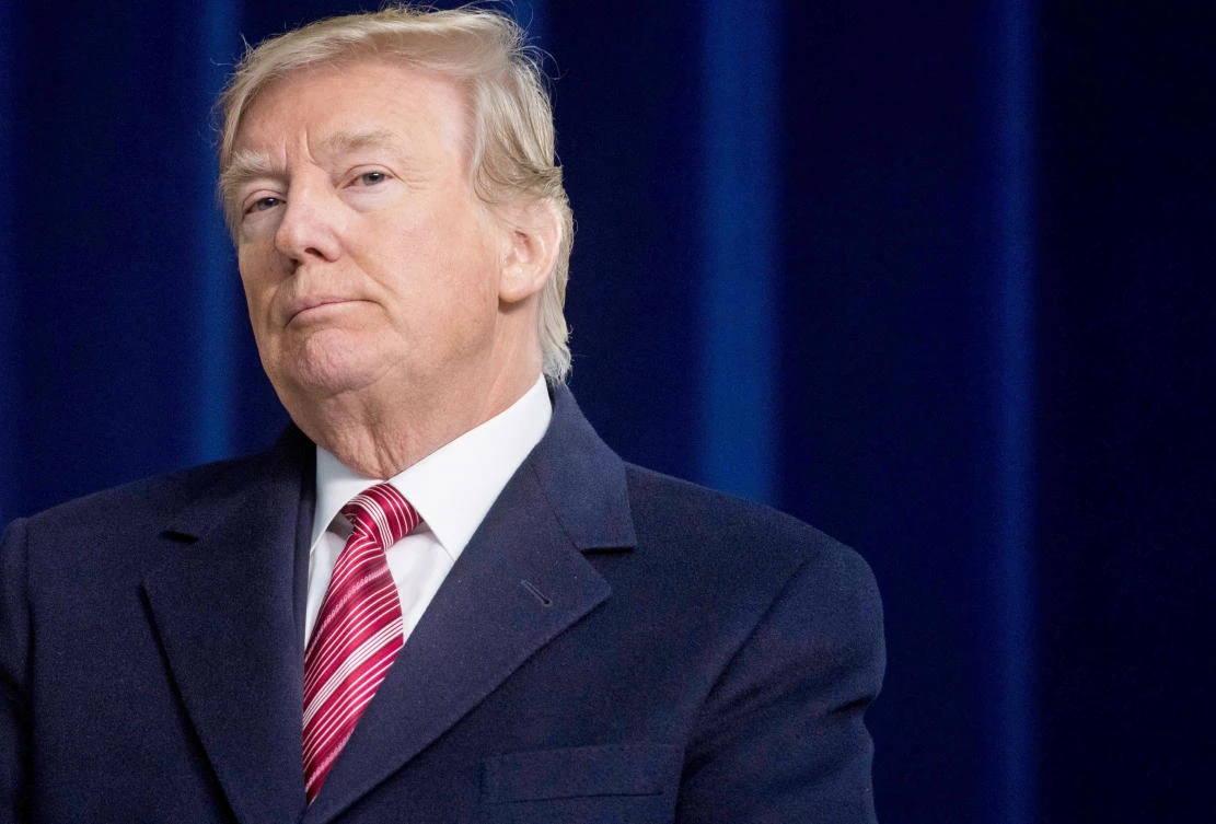 US President Donald Trump speaks during an event in Maryland on Saturday. (AFP)