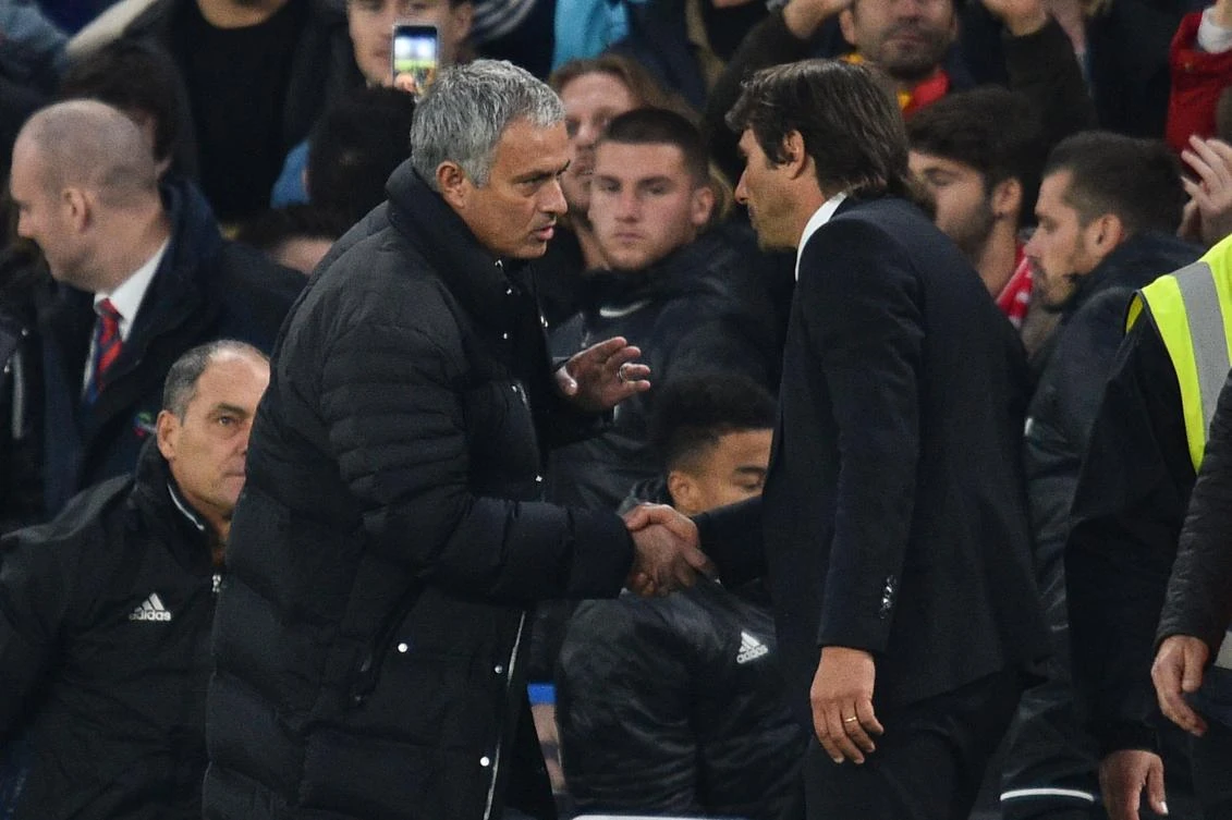 Premier League managers Jose Mourinho and Antonio Conte have been involved in a war of words. (AFP)