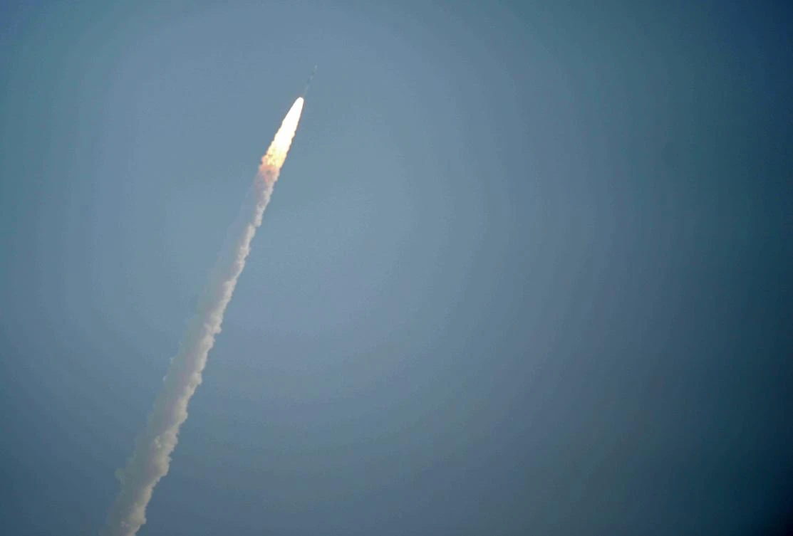 India launches rocket carrying dozens of satellites