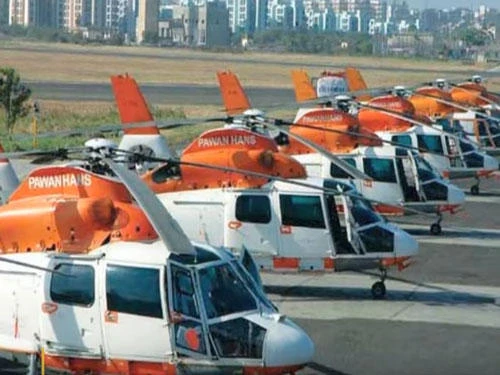 The helicopter belongs to state-run company Pawan Hans, which operates a fleet of helicopters for off-shore operations and charter services.