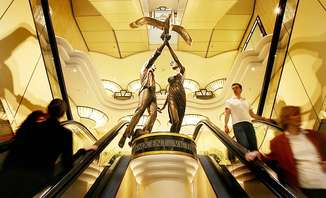 This file photo shows a memorial to Diana, Princess of Wales and Dodi Al-Fayed at Harrods in London. (AFP)