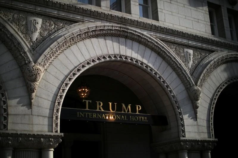 The entrance of Trump International Hotel is seen in downtown Washington, U.S., June 28, 2017. (REUTERS)