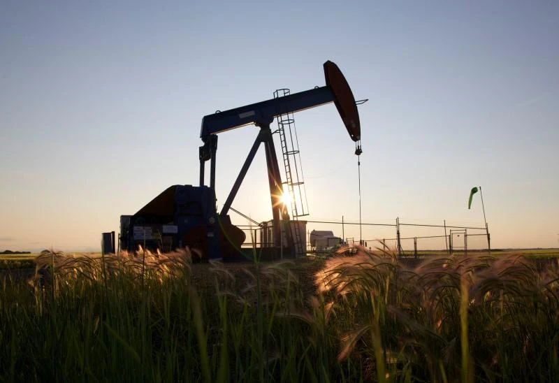 Above, an oil pump jack pump near Calgary, Alberta. Energy firms in Canada have almost doubled the number of rigs drilling for oil last week to 185, the highest level in 10 months. (Reuters)