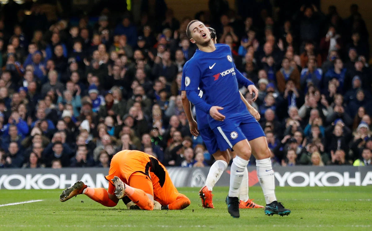 Chelsea's Eden Hazard is facing a waiting game ahead of a possible transfer to Real Madrid. (REUTERS)