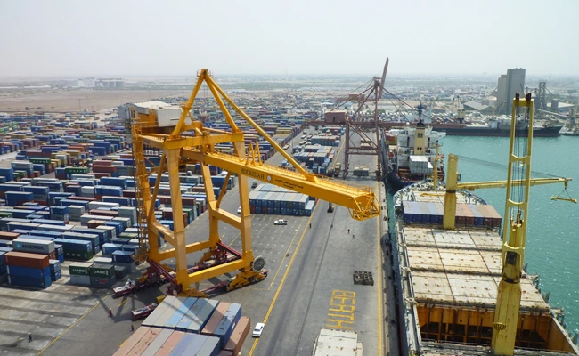 This photo taken on November 07, 2017 shows a view of the Red Sea port of Hodeida. (AFP)