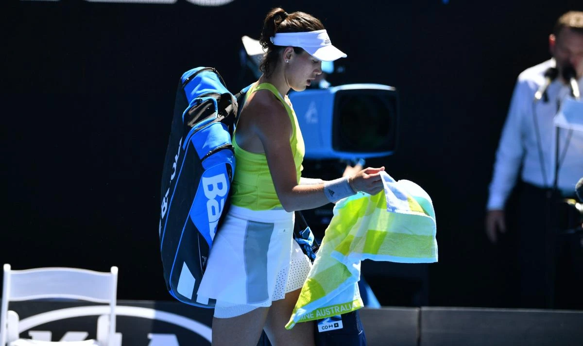 Spain’s Garbine Muguruza walks off the court after losing her women’s singles second round match to Taiwan’s Hsieh Su-Wei on day four of the Australian Open tennis tournament in Melbourne. (AFP)