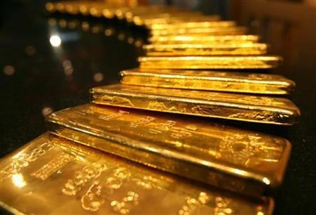 Gold bars. (Reuters)