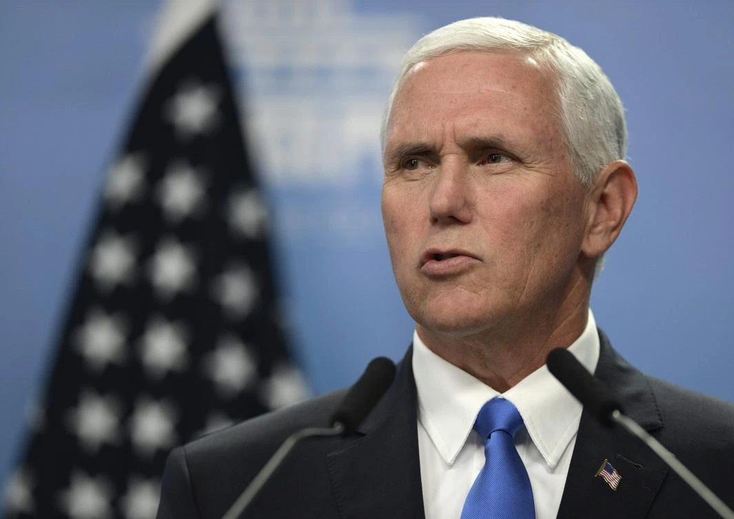 This file photo taken shows US Vice President Mike Pence during a press conference. He headed for Egypt Saturday to begin a Middle East trip.(AFP)