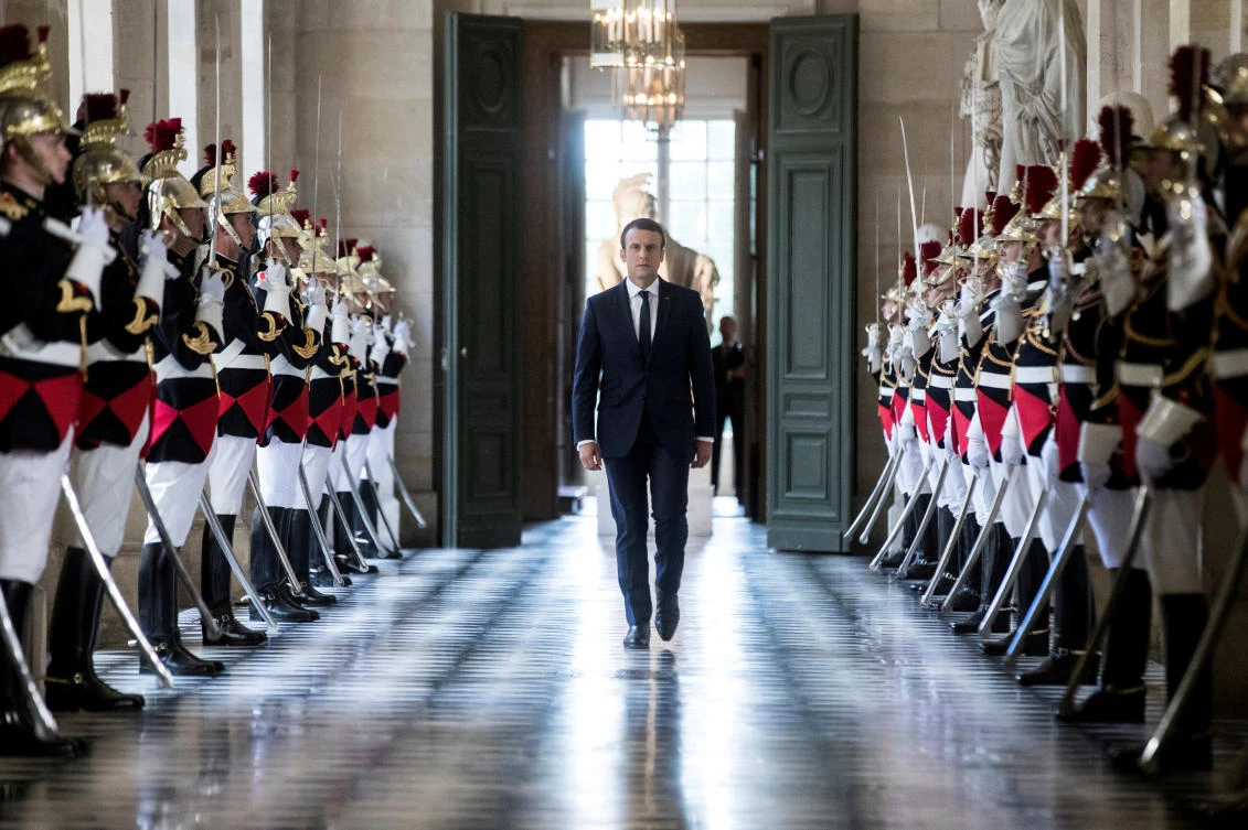 French President Emmanuel Macron told the BBC's Andrew Marr television program that Britain cannot maintain its full access to the EU's single market if it doesn't accept the bloc's founding principles.(Reuters)