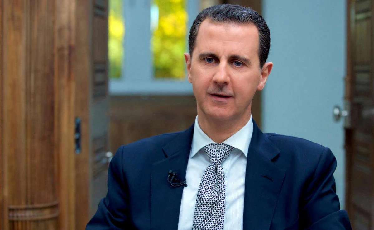 In this file photo, Syria's President Bashar al-Assad speaks during an interview with AFP news agency in Damascus, Syria in this handout picture provided by SANA on April 13, 2017. (SANA via REUTERS)