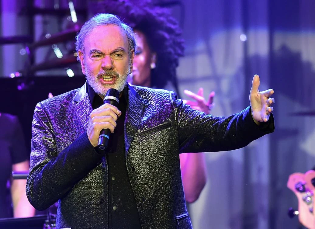 Singer Neil Diamond performing during the annual Clive Davis pre-Grammy gala at the Beverly Hilton Hotel. (AFP)