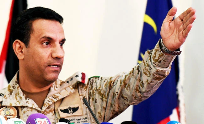 Saudi led coalition spokesman Turki Al-Malki gives a press conference at the King Salman Airbase in Riyadh on November 5, 2017. (File Photo: AFP)