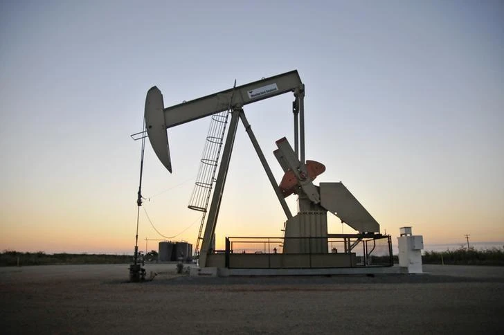The American Petroleum Institute said crude inventories rose by 4.8 million barrels in the latest week, compared with expectations for a decline of 1.6 million barrels. Above, a pump jack operates at a well site near Guthrie in Oklahoma. (Reuters)