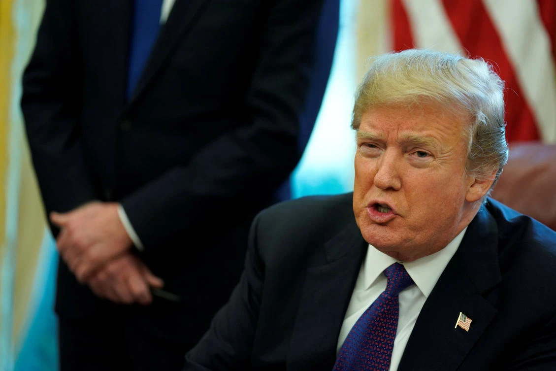 Donald Trump will discuss Iranian aggression in the region when he meets world leaders in Davos. (REUTERS)