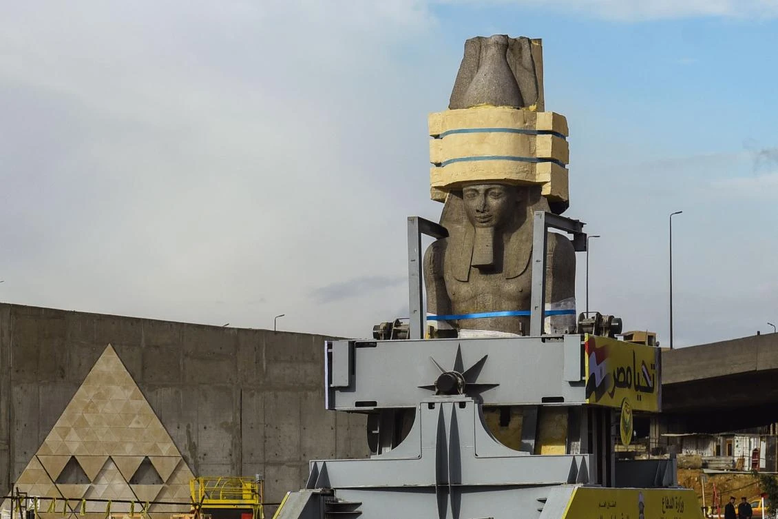 Egypt places colossus of Ramses II at new museum's entrance