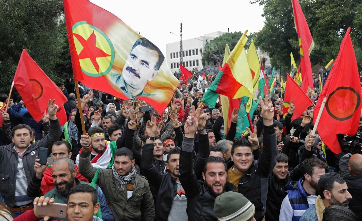 Kurds in Lebanon march against Turkey
