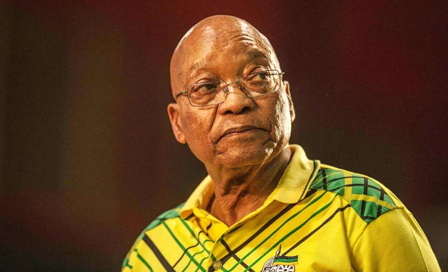 This file photo taken on December 16, 2017 shows South Africa's president Jacob Zuma speaking during the 54th ANC (African National Congress) national conference in Johannesburg. (AFP)