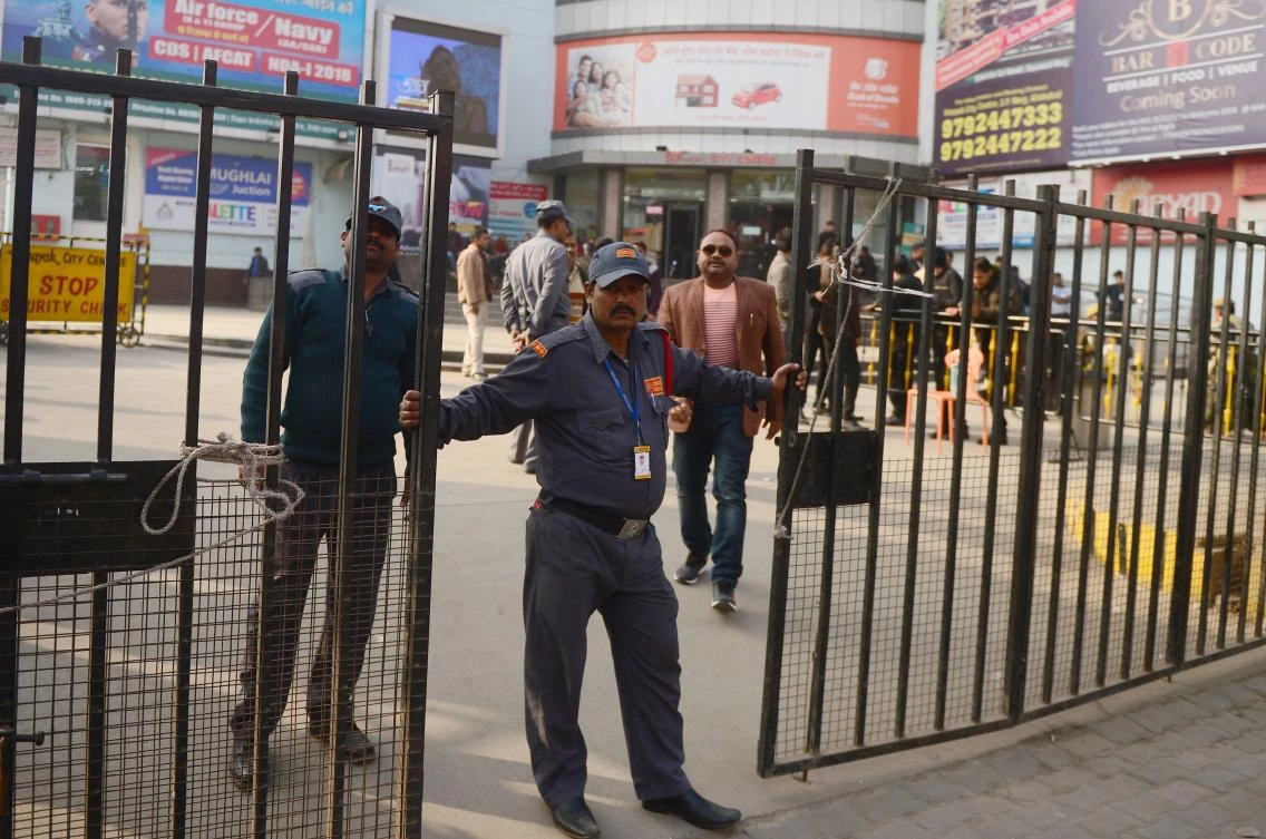 In a separate incident, thousands of police in riot gear guarded cinemas across India on January 25 amid threats of violence by Hindu hard-liners opposed to the release of a movie about a legendary Hindu queen and a Muslim king. (AFP)