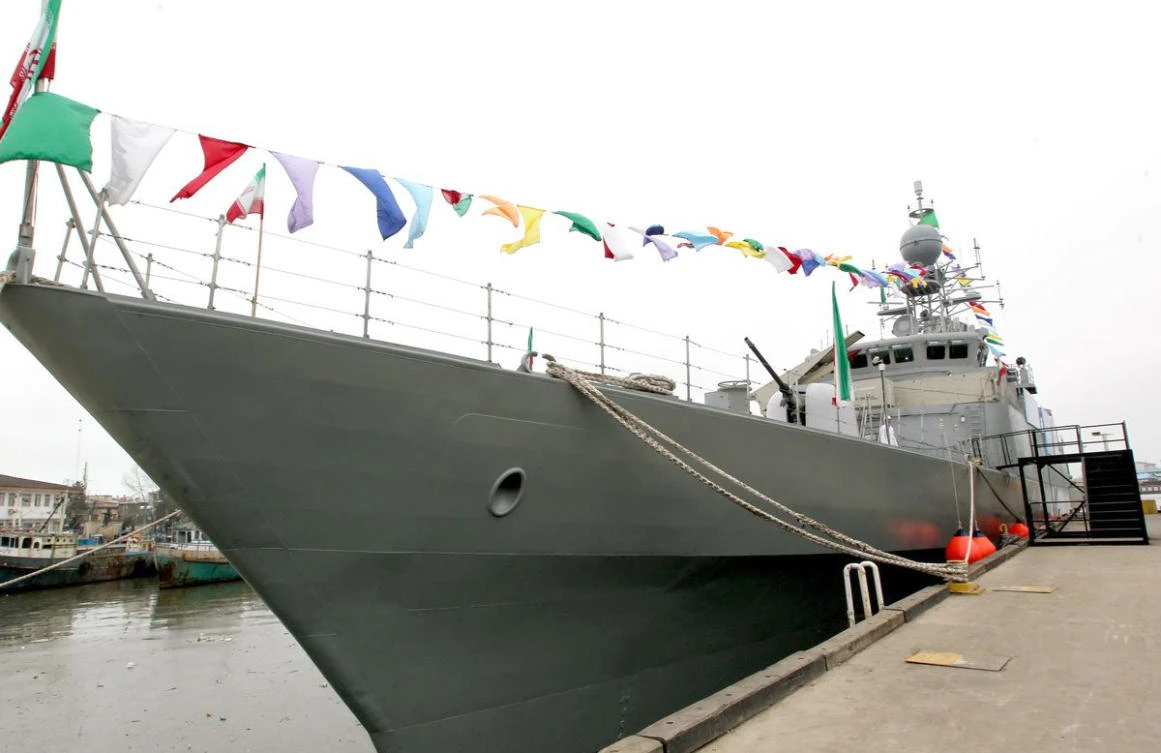 Iranian naval destroyer sinks in Caspian Sea after crash