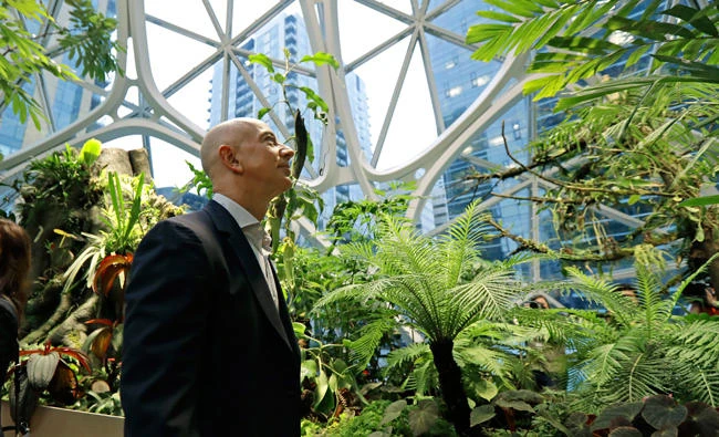 Striking Amazon ‘Spheres’ landmark opens in downtown Seattle