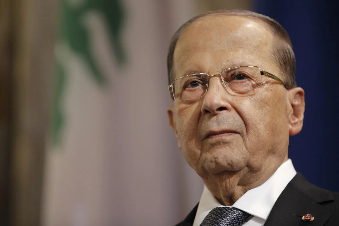 President Michel Aoun called for stability in Lebanon and urged forgiveness after a political row involving his son-in-law triggered street protests. (AFP)