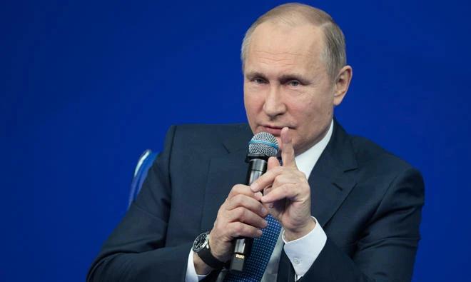 Russian President Vladimir Putin said Moscow did not have any plans to retaliate over the US’ release of a list of Russians eligible for sanctions. (AP)