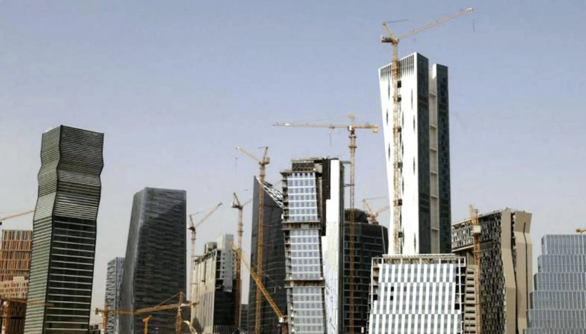 Construction work on the King Abdullah Financial District, north of Riyadh, Saudi Arabia. (REUTERS)