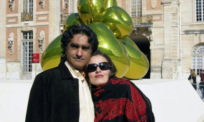 Iranian-American art dealer Karan Vafadari and his Iranian wife, Afarin Neyssar. (AP)