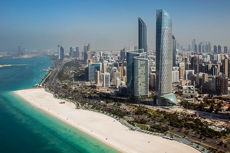 Al Jaber’s outlook has been boosted by expected awards of new construction projects in both Abu Dhabi, above, and Dubai. (Reuters)