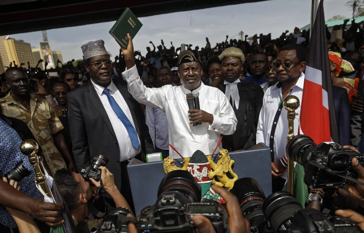 Kenya police arrest opposition member present at Odinga’s ‘swearing in’