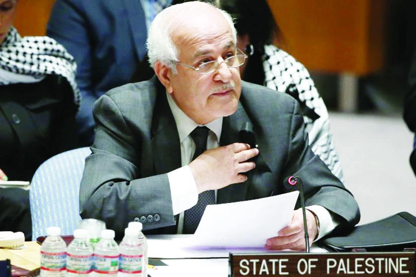 Riyad Mansour, Palestine’s ambassador to the UN.