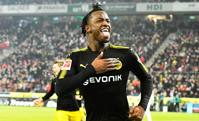 Dortmund's forward Michy Batshuayi was on target twice for his new club. (AP)