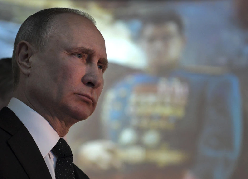 President Vladimir Putin visits a museum dedicated to the battle of Stalingrad, Feb. 2, 2018. (AP)