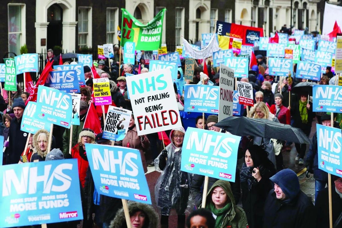 US President Donald Trump has attacked the UK's National Health Service (NHS) two days after protests in London. (AFP)