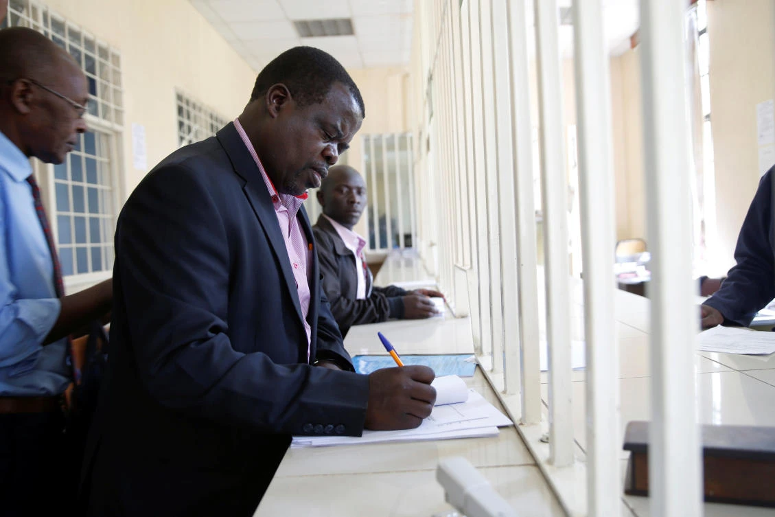 Kenyan activist Okiya Omtatah files a lawsuit seeking the arrest of two Kenyan ministers and a senior official for contempt of court. (Reuters)