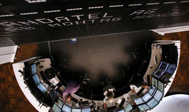 European shares fell to their lowest level since August 2017 on Tuesday as a global sell-off in equities deepened. Above, the Frankfurt Stock Exchange. (Reuters)