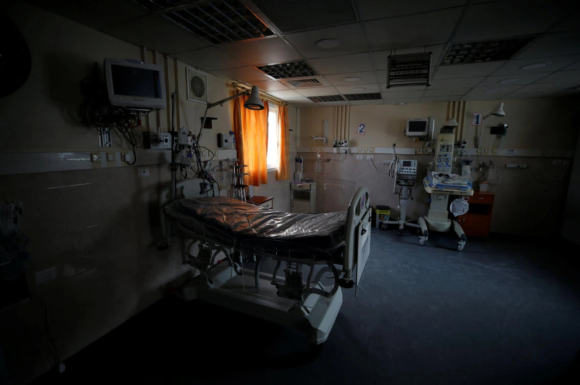 An inactive intensive care unit, due to power shortages, at Durra hospital in Gaza City. (Reuters)