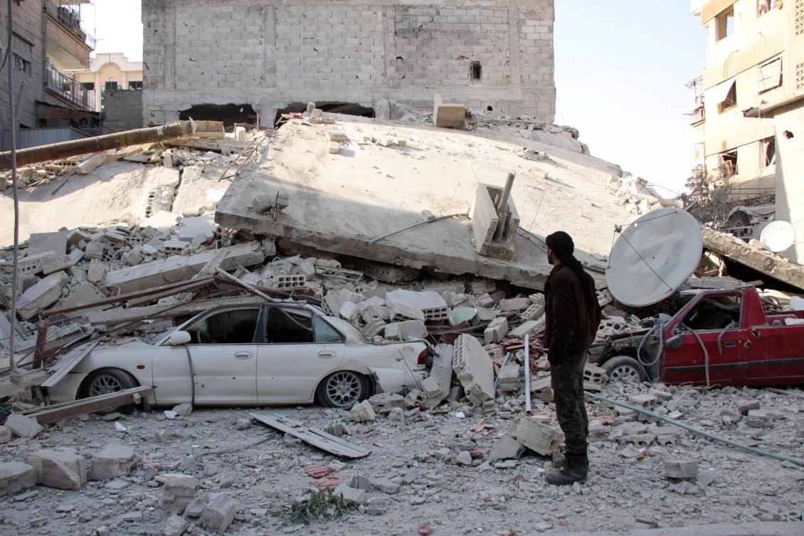 The Russian military is blaming unidentified foreign powers of supporting Al-Qaeda-linked militants in Syria. (AFP)